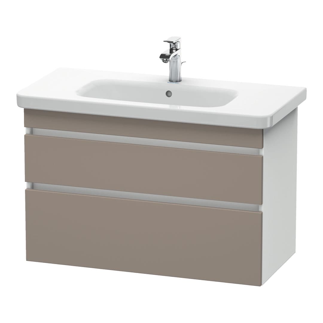 Duravit DuraStyle – Έπιπλο Νιπτήρα – 930 mm, 2 συρτάρια, νιπτήρας κέντρο, σώμα White Matt – Basalte Matt, Decor (DS648204318)