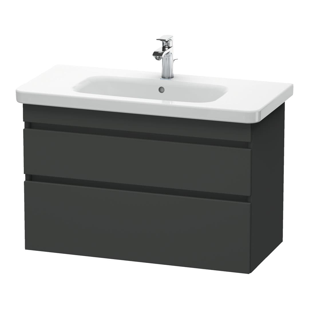 Duravit DuraStyle – Έπιπλο Νιπτήρα – 930 mm, 2 συρτάρια, νιπτήρας κέντρο – Graphite Matt, Decor (DS648204949)