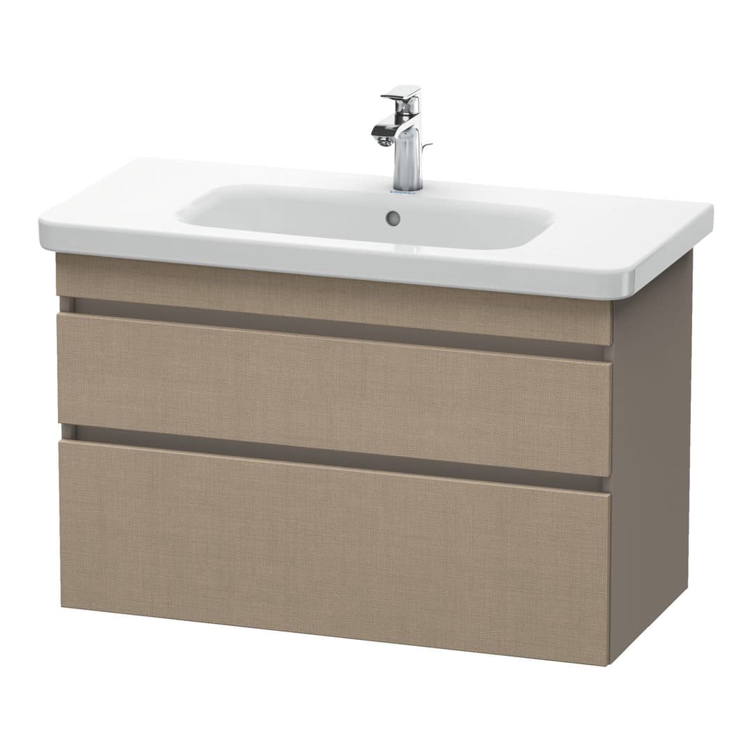 Duravit DuraStyle – Έπιπλο Νιπτήρα – 930 mm, 2 συρτάρια, νιπτήρας κέντρο, σώμα Basalte Matt – Linen Matt, Decor (DS648207543)
