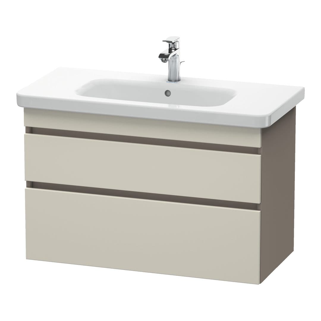 Duravit DuraStyle – Έπιπλο Νιπτήρα – 930 mm, 2 συρτάρια, νιπτήρας κέντρο, σώμα Basalte Matt – Taupe Matt, Decor (DS648209143)