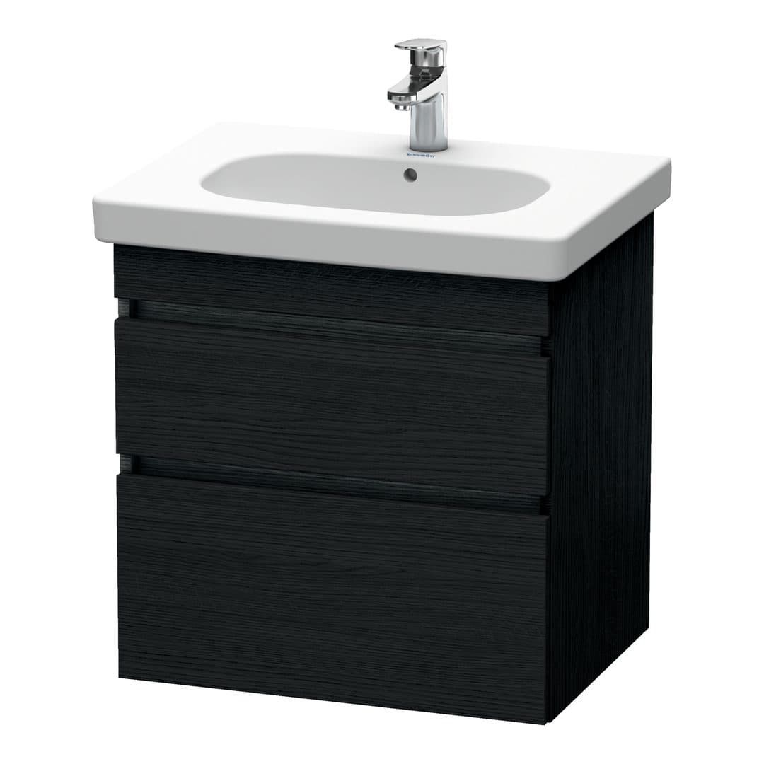 Duravit DuraStyle – Έπιπλο Νιπτήρα – 600 mm, 2 συρτάρια, νιπτήρας κέντρο – Black oak Matt, Decor (DS648301616)