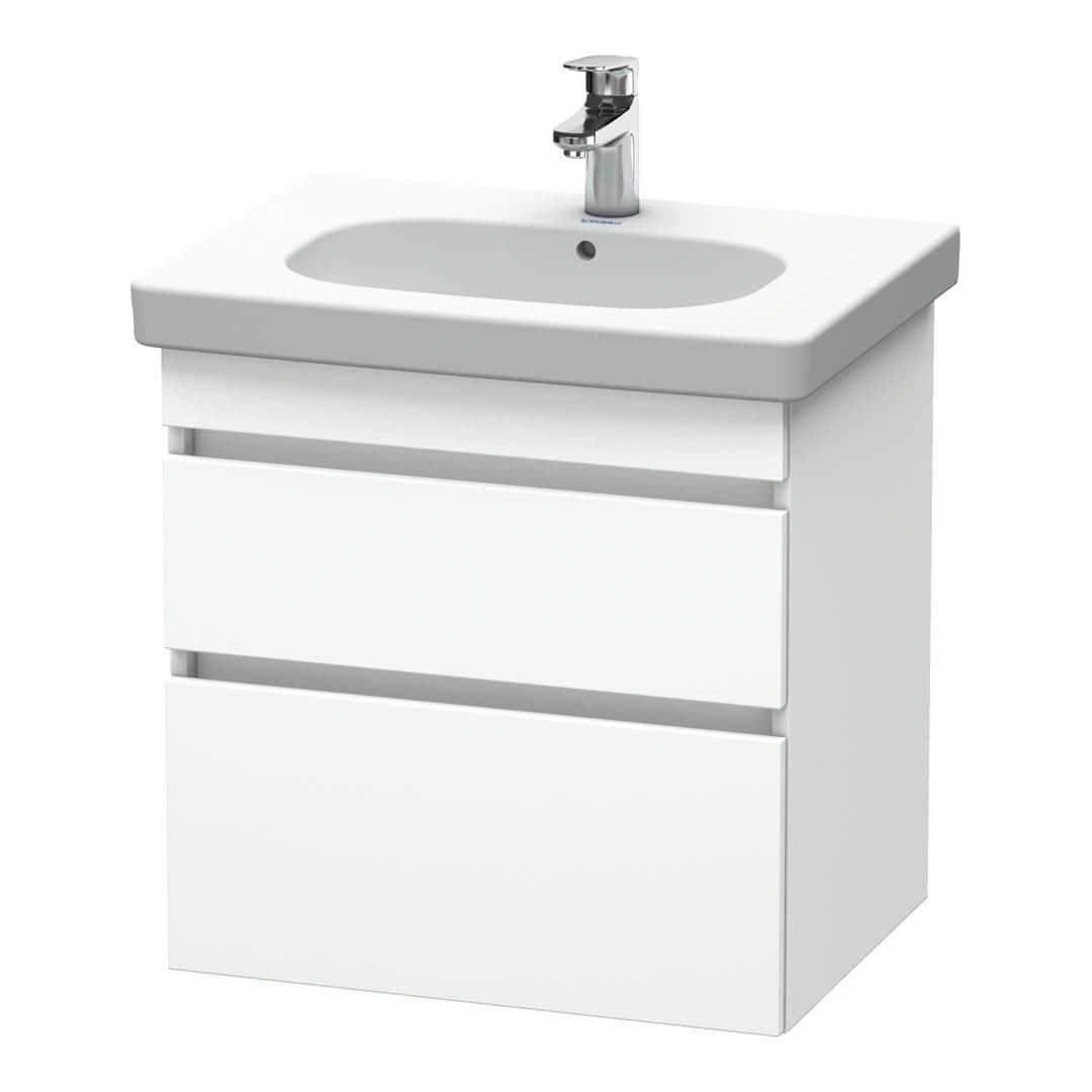 Duravit DuraStyle – Έπιπλο Νιπτήρα – 600 mm, 2 συρτάρια, νιπτήρας κέντρο – White Matt, Decor (DS648301818)