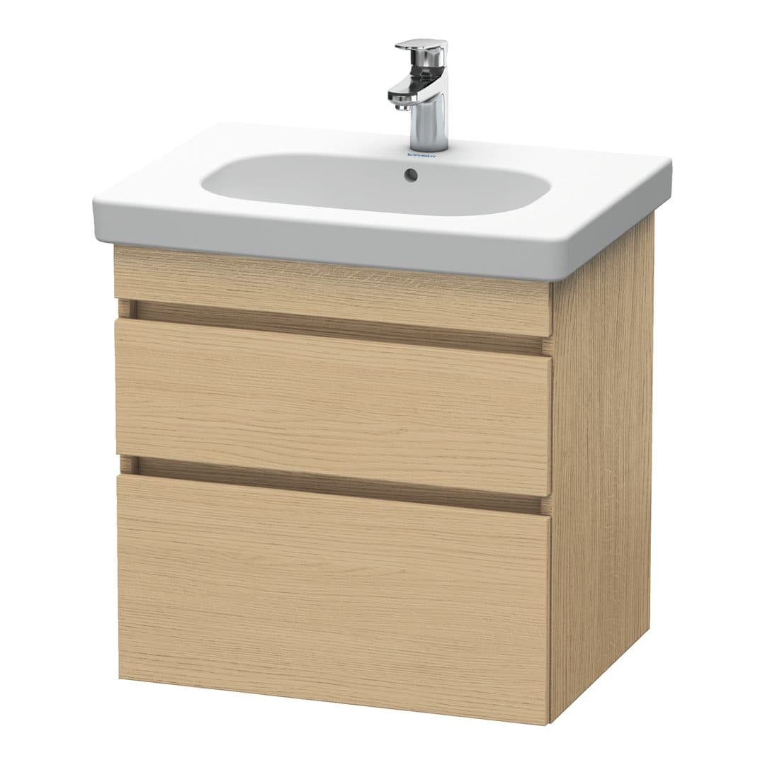Duravit DuraStyle – Έπιπλο Νιπτήρα – 600 mm, 2 συρτάρια, νιπτήρας κέντρο – Natural oak, Decor (DS648303030)