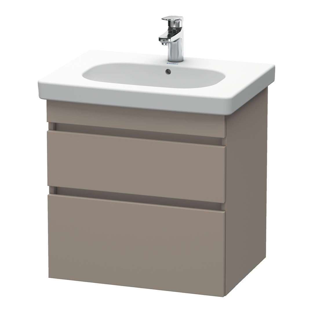 Duravit DuraStyle – Έπιπλο Νιπτήρα – 600 mm, 2 συρτάρια, νιπτήρας κέντρο – Basalte Matt, Decor (DS648304343)