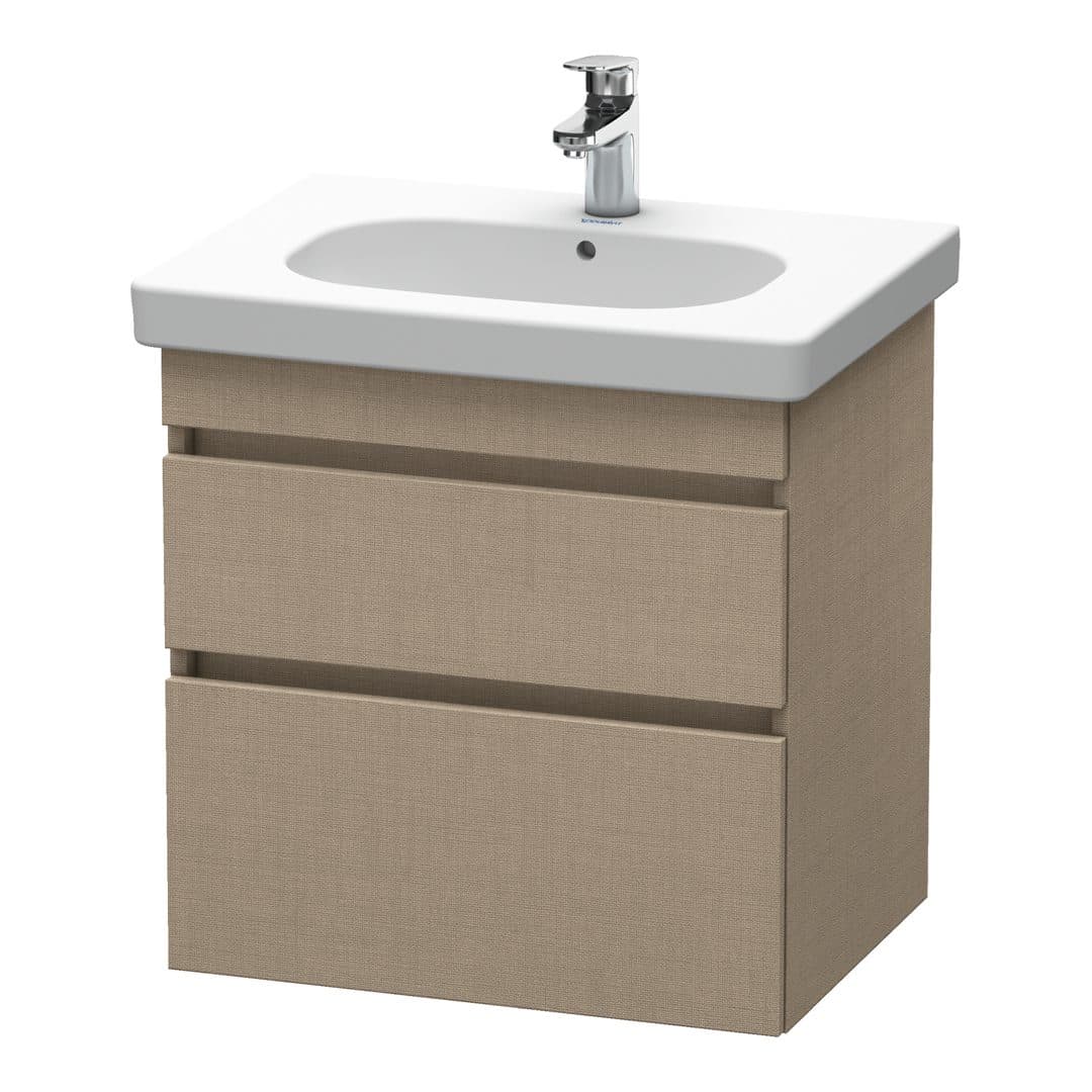 Duravit DuraStyle – Έπιπλο Νιπτήρα – 600 mm, 2 συρτάρια, νιπτήρας κέντρο – Linen Matt, Decor (DS648307575)