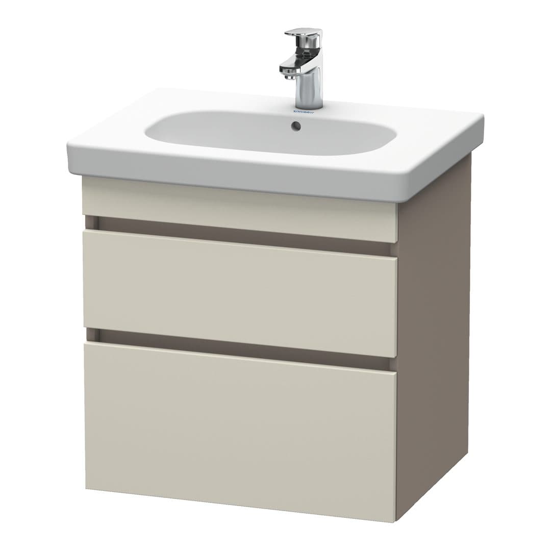 Duravit DuraStyle – Έπιπλο Νιπτήρα – 600 mm, 2 συρτάρια, νιπτήρας κέντρο, σώμα Basalte Matt – Taupe Matt, Decor (DS648309143)