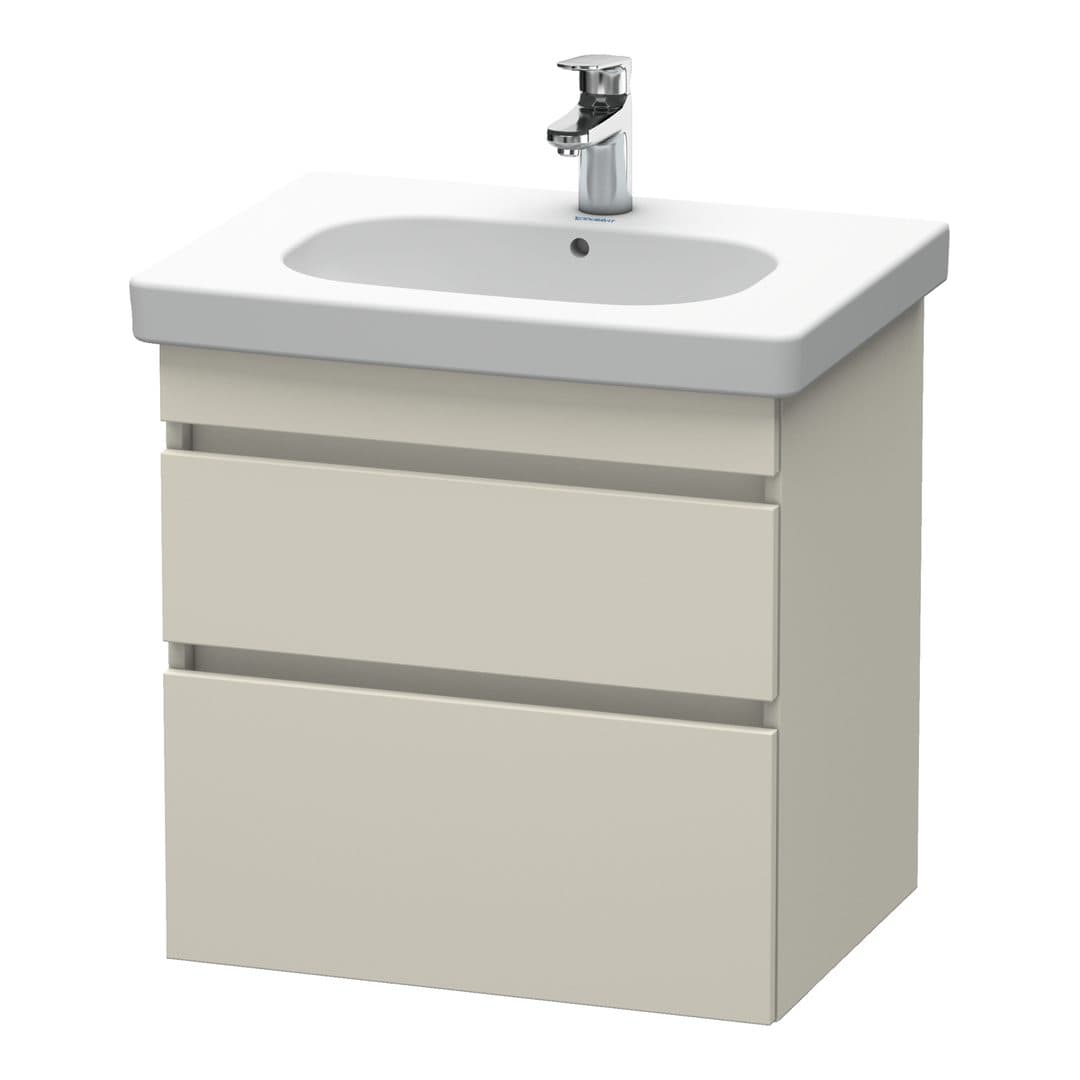 Duravit DuraStyle – Έπιπλο Νιπτήρα – 600 mm, 2 συρτάρια, νιπτήρας κέντρο – Taupe Matt, Decor (DS648309191)