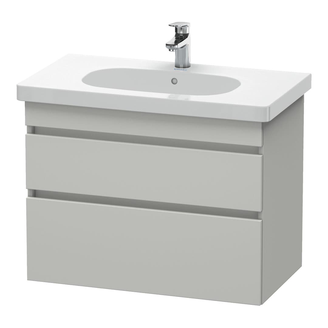 Duravit DuraStyle – Έπιπλο Νιπτήρα – 800 mm, 2 συρτάρια, νιπτήρας κέντρο – Concrete grey Matt, Decor (DS648400707)