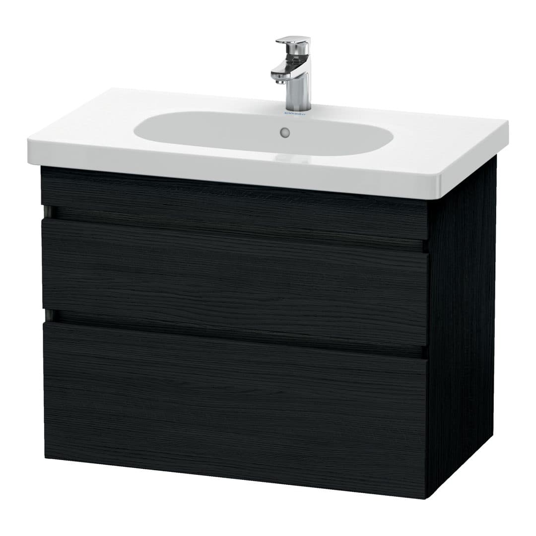 Duravit DuraStyle – Έπιπλο Νιπτήρα – 800 mm, 2 συρτάρια, νιπτήρας κέντρο – Black oak Matt, Decor (DS648401616)
