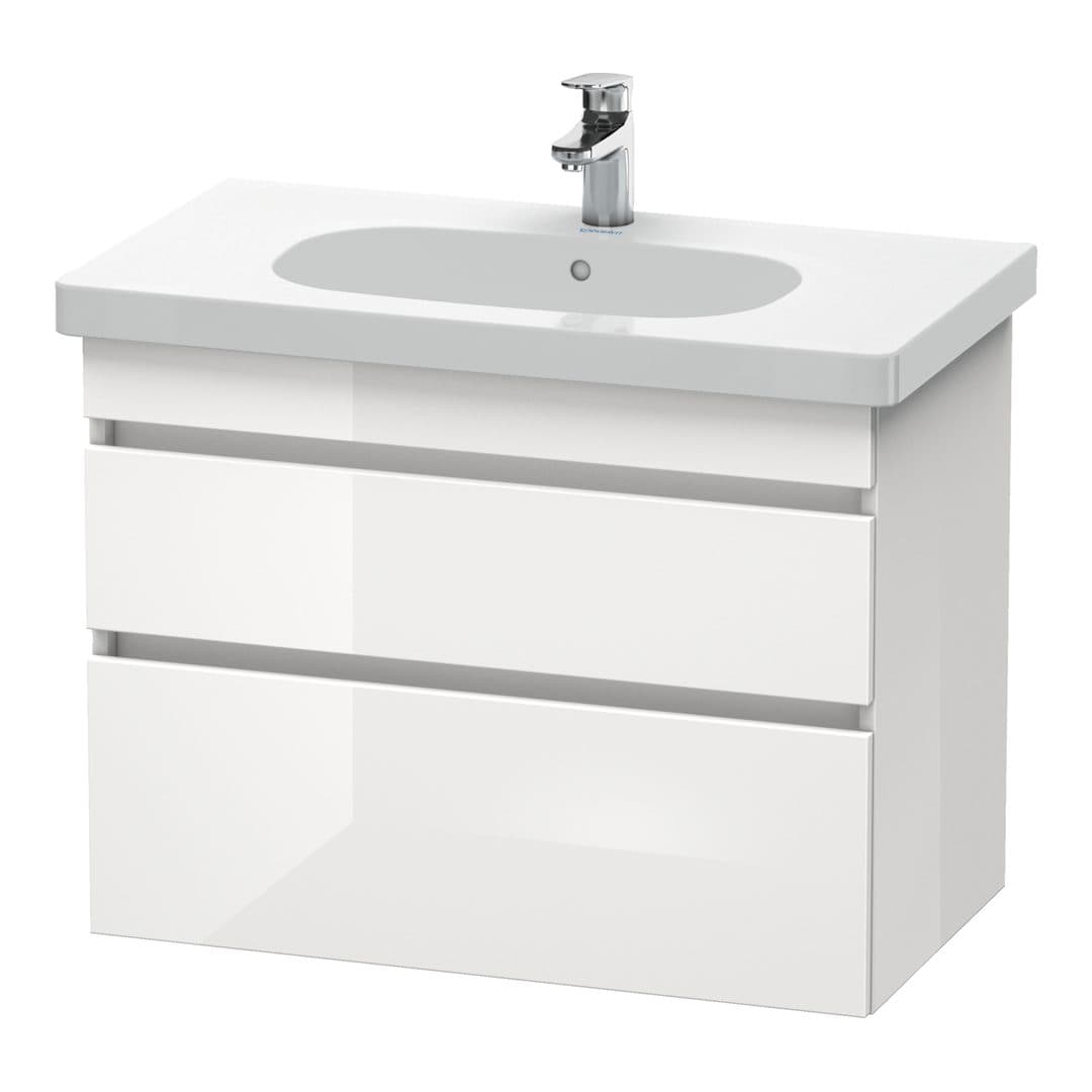 Duravit DuraStyle – Έπιπλο Νιπτήρα – 800 mm, 2 συρτάρια, νιπτήρας κέντρο – White High Gloss, Decor (DS648402222)