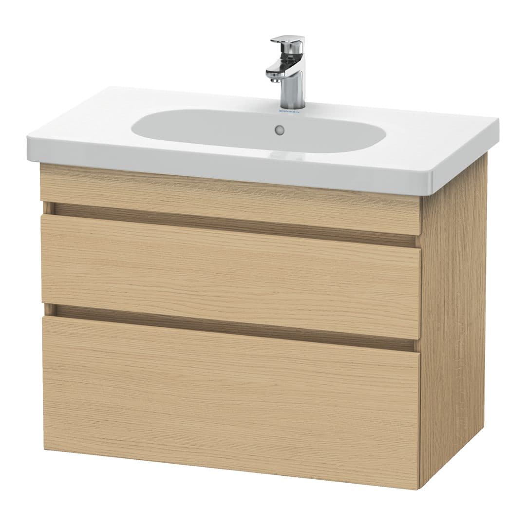 Duravit DuraStyle – Έπιπλο Νιπτήρα – 800 mm, 2 συρτάρια, νιπτήρας κέντρο – Natural oak, Decor (DS648403030)