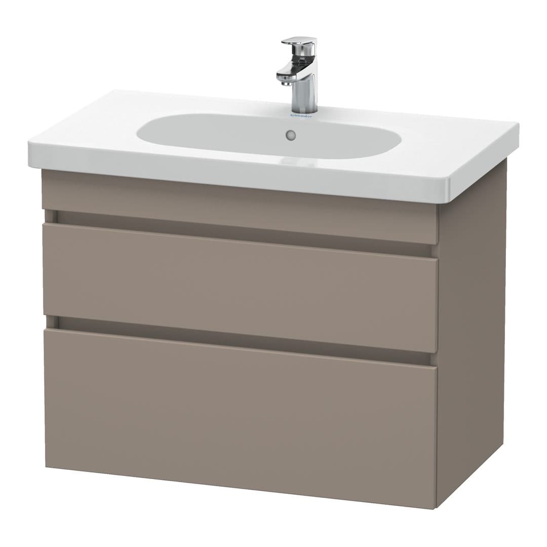 Duravit DuraStyle – Έπιπλο Νιπτήρα – 800 mm, 2 συρτάρια, νιπτήρας κέντρο – Basalte Matt, Decor (DS648404343)