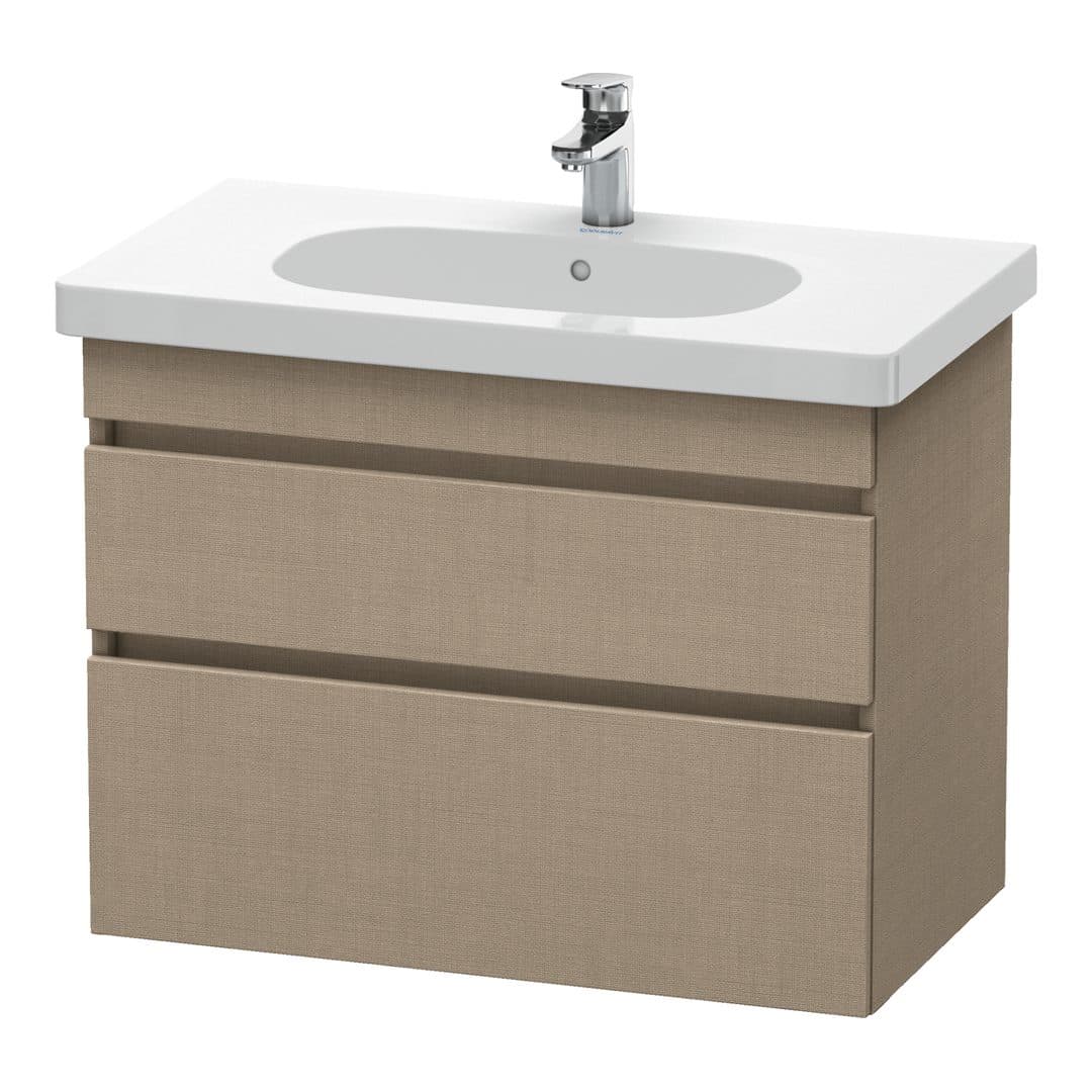 Duravit DuraStyle – Έπιπλο Νιπτήρα – 800 mm, 2 συρτάρια, νιπτήρας κέντρο – Linen Matt, Decor (DS648407575)