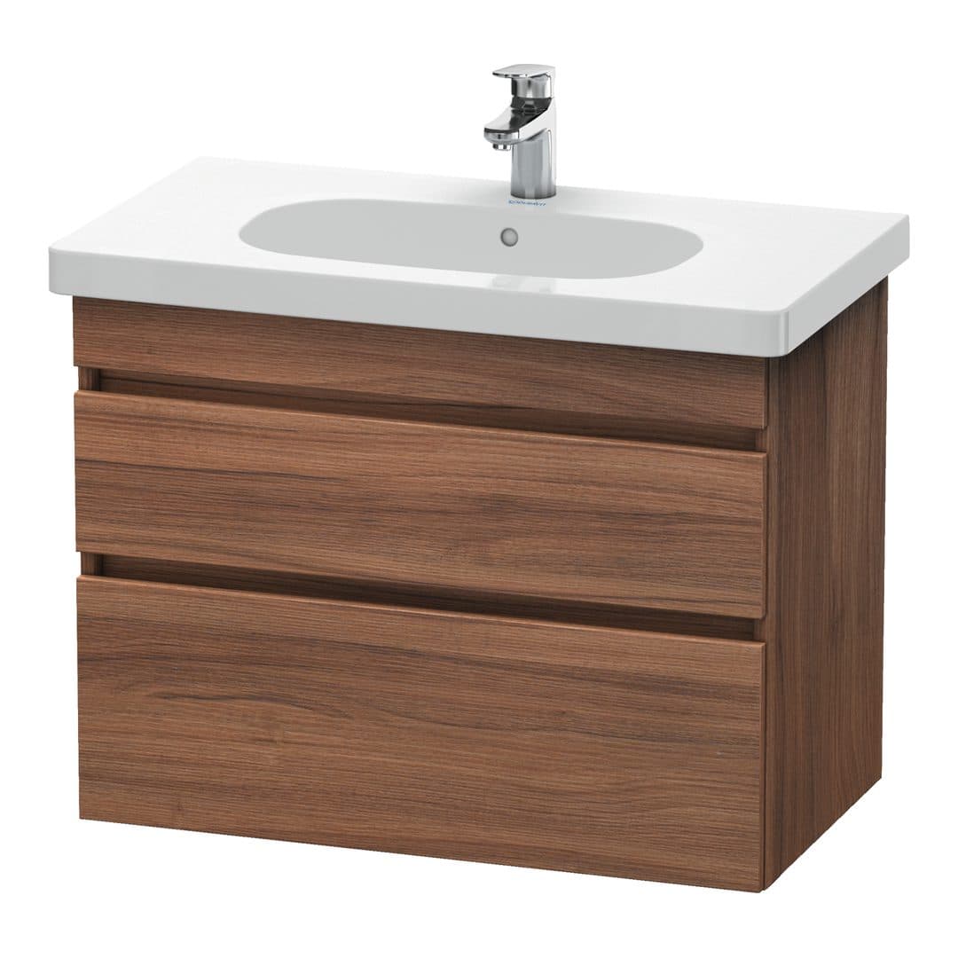 Duravit DuraStyle – Έπιπλο Νιπτήρα – 800 mm, 2 συρτάρια, νιπτήρας κέντρο – Walnut Matt, Decor (DS648407979)