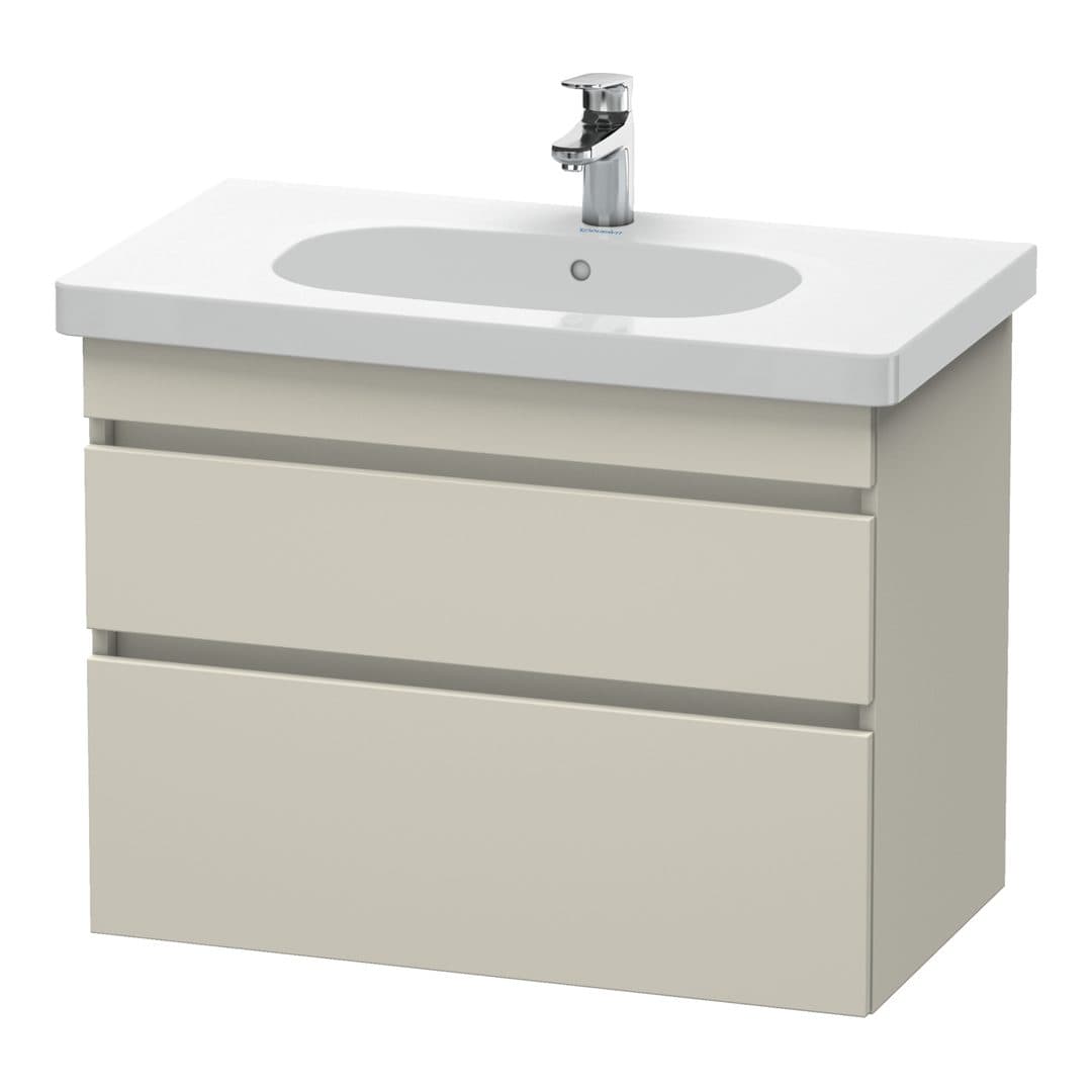 Duravit DuraStyle – Έπιπλο Νιπτήρα – 800 mm, 2 συρτάρια, νιπτήρας κέντρο – Taupe Matt, Decor (DS648409191)
