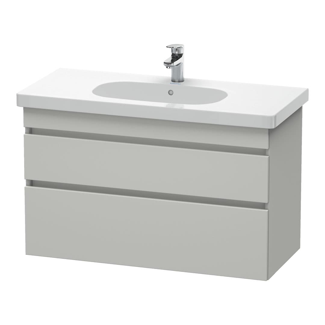 Duravit DuraStyle – Έπιπλο Νιπτήρα – 1000 mm, 2 συρτάρια, νιπτήρας κέντρο – Concrete grey Matt, Decor (DS648500707)