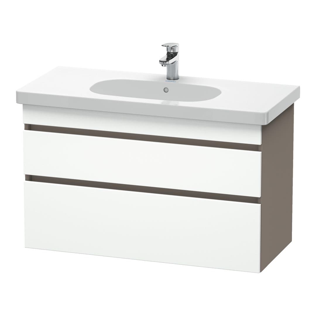 Duravit DuraStyle – Έπιπλο Νιπτήρα – 1000 mm, 2 συρτάρια, νιπτήρας κέντρο, σώμα Basalte Matt – White Matt, Decor (DS648501843)