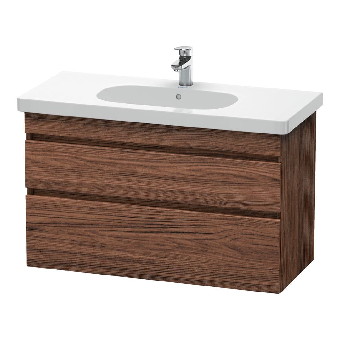 Duravit DuraStyle – Έπιπλο Νιπτήρα – 1000 mm, 2 συρτάρια, νιπτήρας κέντρο – Walnut dark Matt, Decor (DS648502121)
