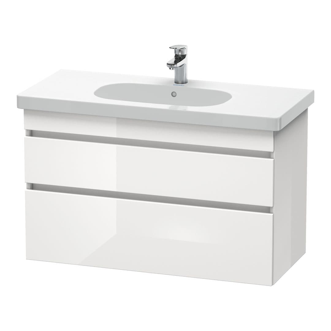 Duravit DuraStyle – Έπιπλο Νιπτήρα – 1000 mm, 2 συρτάρια, νιπτήρας κέντρο – White High Gloss, Decor (DS648502222)