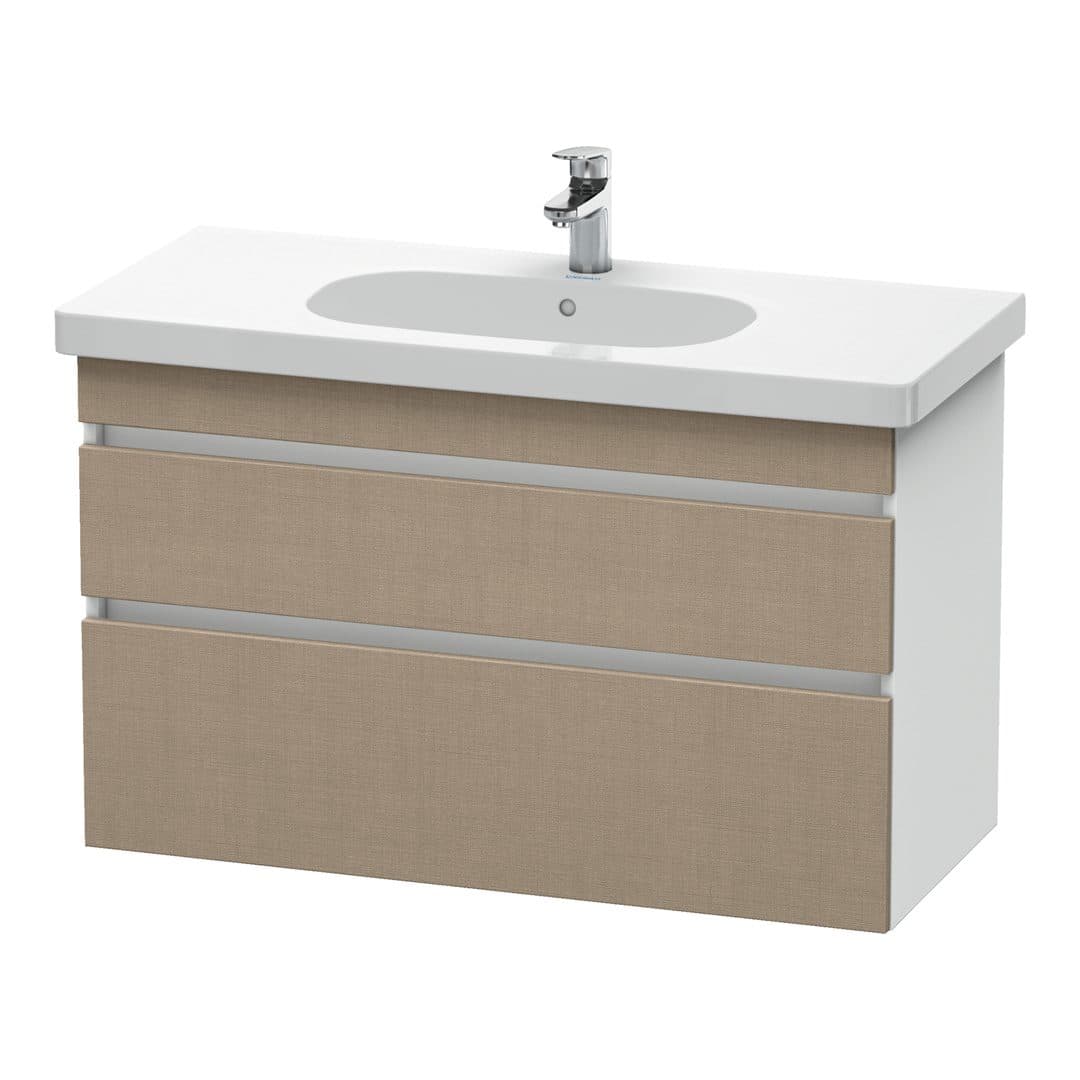 Duravit DuraStyle – Έπιπλο Νιπτήρα – 1000 mm, 2 συρτάρια, νιπτήρας κέντρο, σώμα White Matt – Linen Matt, Decor (DS648507518)
