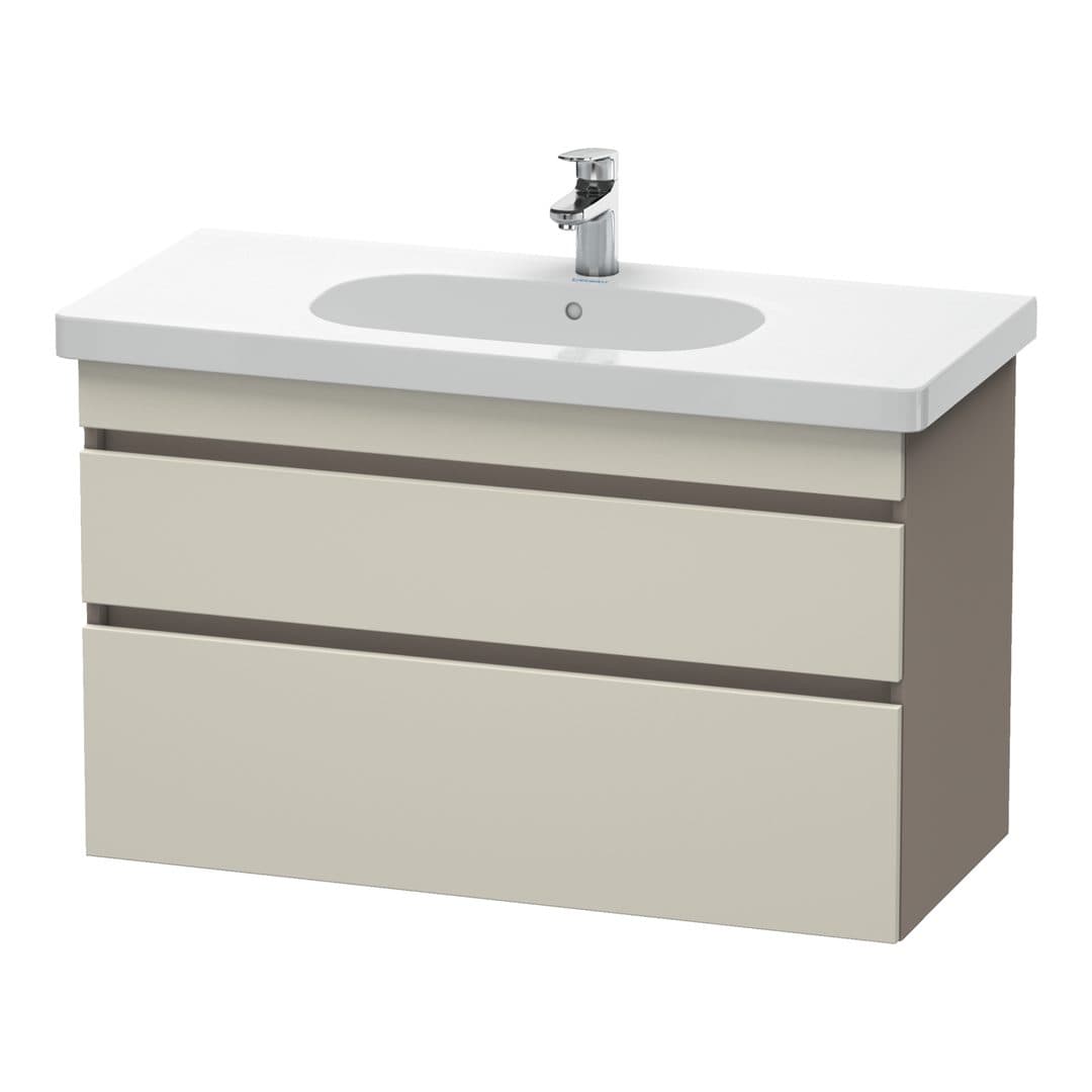 Duravit DuraStyle – Έπιπλο Νιπτήρα – 1000 mm, 2 συρτάρια, νιπτήρας κέντρο, σώμα Basalte Matt – Taupe Matt, Decor (DS648509143)