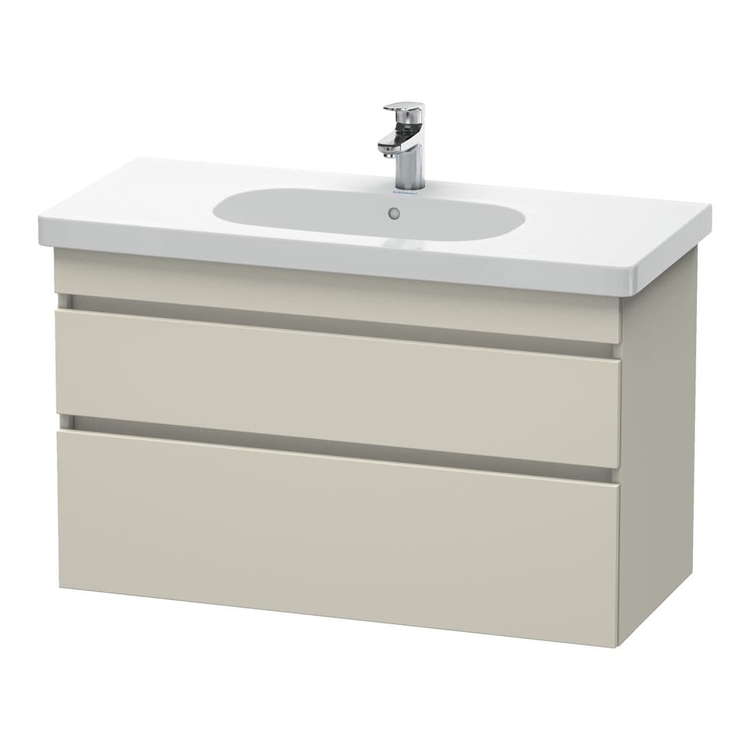 Duravit DuraStyle – Έπιπλο Νιπτήρα – 1000 mm, 2 συρτάρια, νιπτήρας κέντρο – Taupe Matt, Decor (DS648509191)