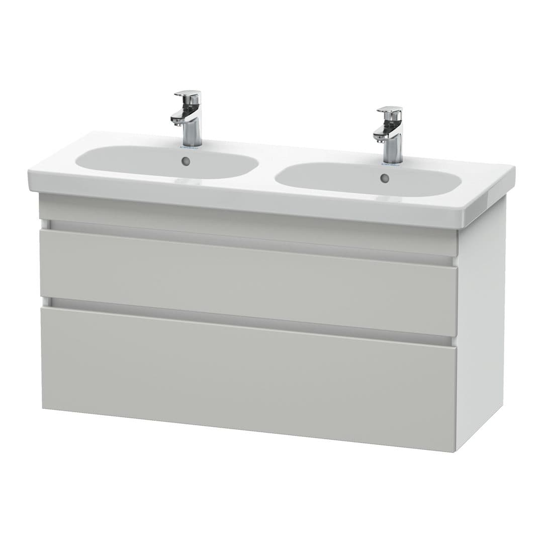 Duravit DuraStyle – Έπιπλο Νιπτήρα – 1150 mm, 2 συρτάρια, νιπτήρας κέντρο, σώμα White Matt – Concrete grey Matt, Decor (DS648600718)