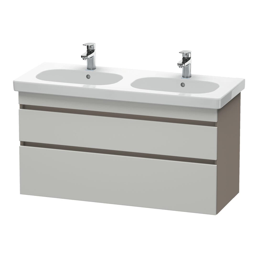 Duravit DuraStyle – Έπιπλο Νιπτήρα – 1150 mm, 2 συρτάρια, νιπτήρας κέντρο, σώμα Basalte Matt – Concrete grey Matt, Decor (DS648600743)