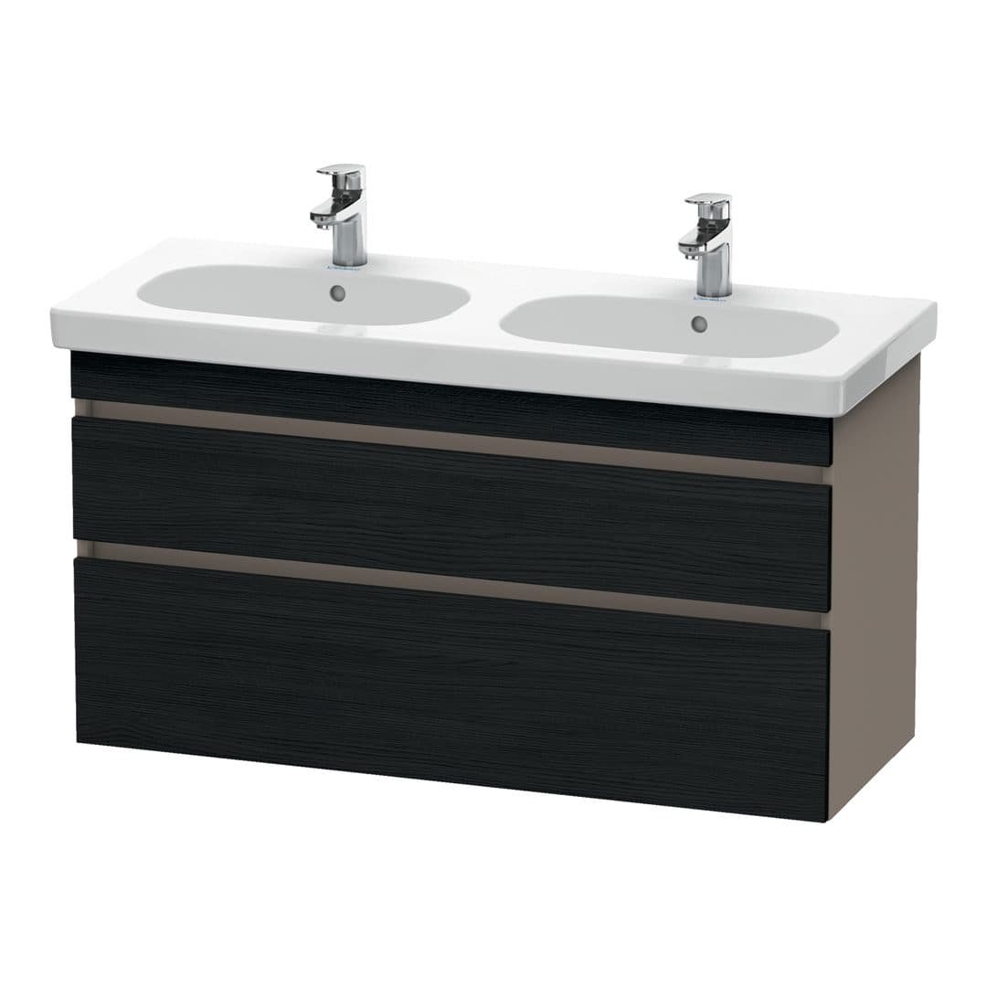 Duravit DuraStyle – Έπιπλο Νιπτήρα – 1150 mm, 2 συρτάρια, νιπτήρας κέντρο, σώμα Basalte Matt – Black oak Matt, Decor (DS648601643)