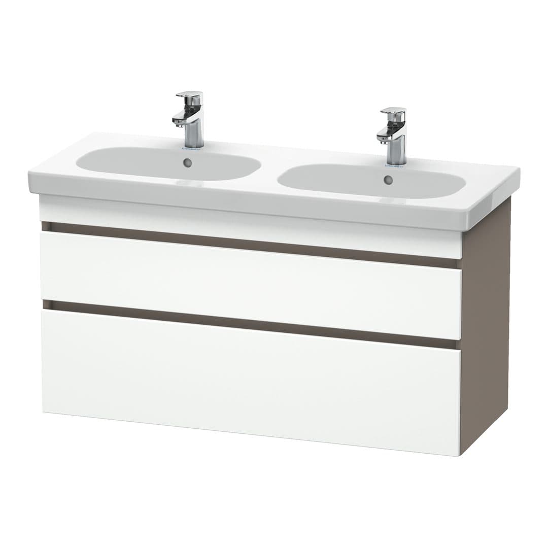 Duravit DuraStyle – Έπιπλο Νιπτήρα – 1150 mm, 2 συρτάρια, νιπτήρας κέντρο, σώμα Basalte Matt – White Matt, Decor (DS648601843)