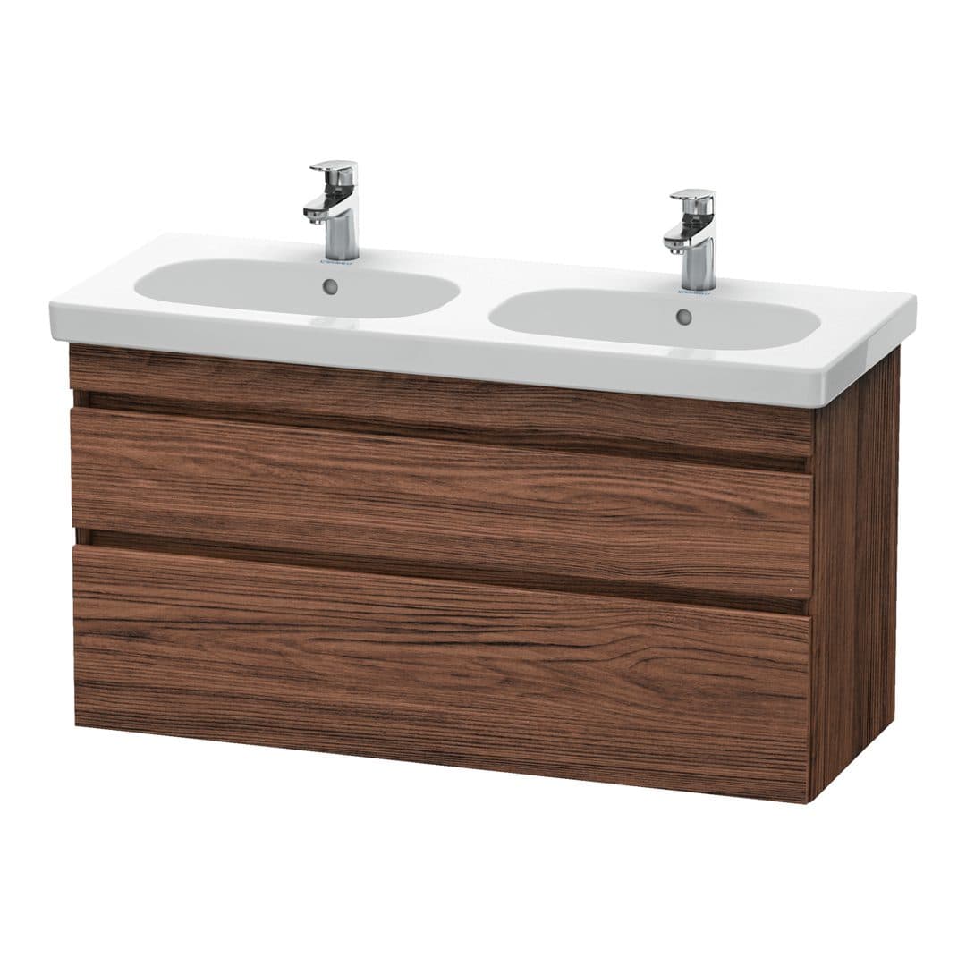 Duravit DuraStyle – Έπιπλο Νιπτήρα – 1150 mm, 2 συρτάρια, νιπτήρας κέντρο – Walnut dark Matt, Decor (DS648602121)