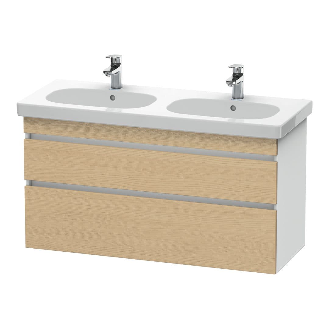 Duravit DuraStyle – Έπιπλο Νιπτήρα – 1150 mm, 2 συρτάρια, νιπτήρας κέντρο, σώμα White Matt – Natural oak, Decor (DS648603018)