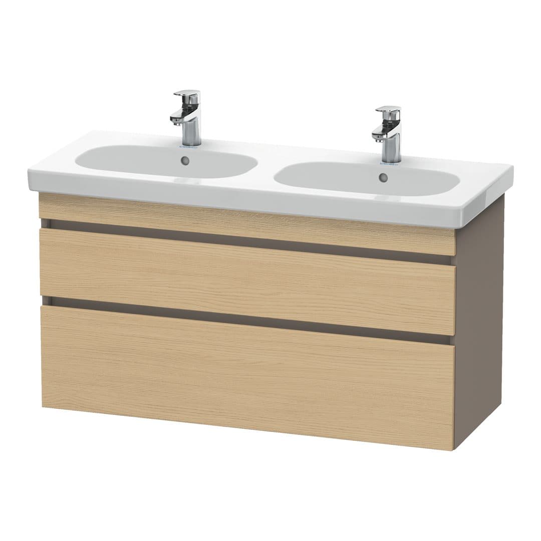 Duravit DuraStyle – Έπιπλο Νιπτήρα – 1150 mm, 2 συρτάρια, νιπτήρας κέντρο, σώμα Basalte Matt – Natural oak, Decor (DS648603043)