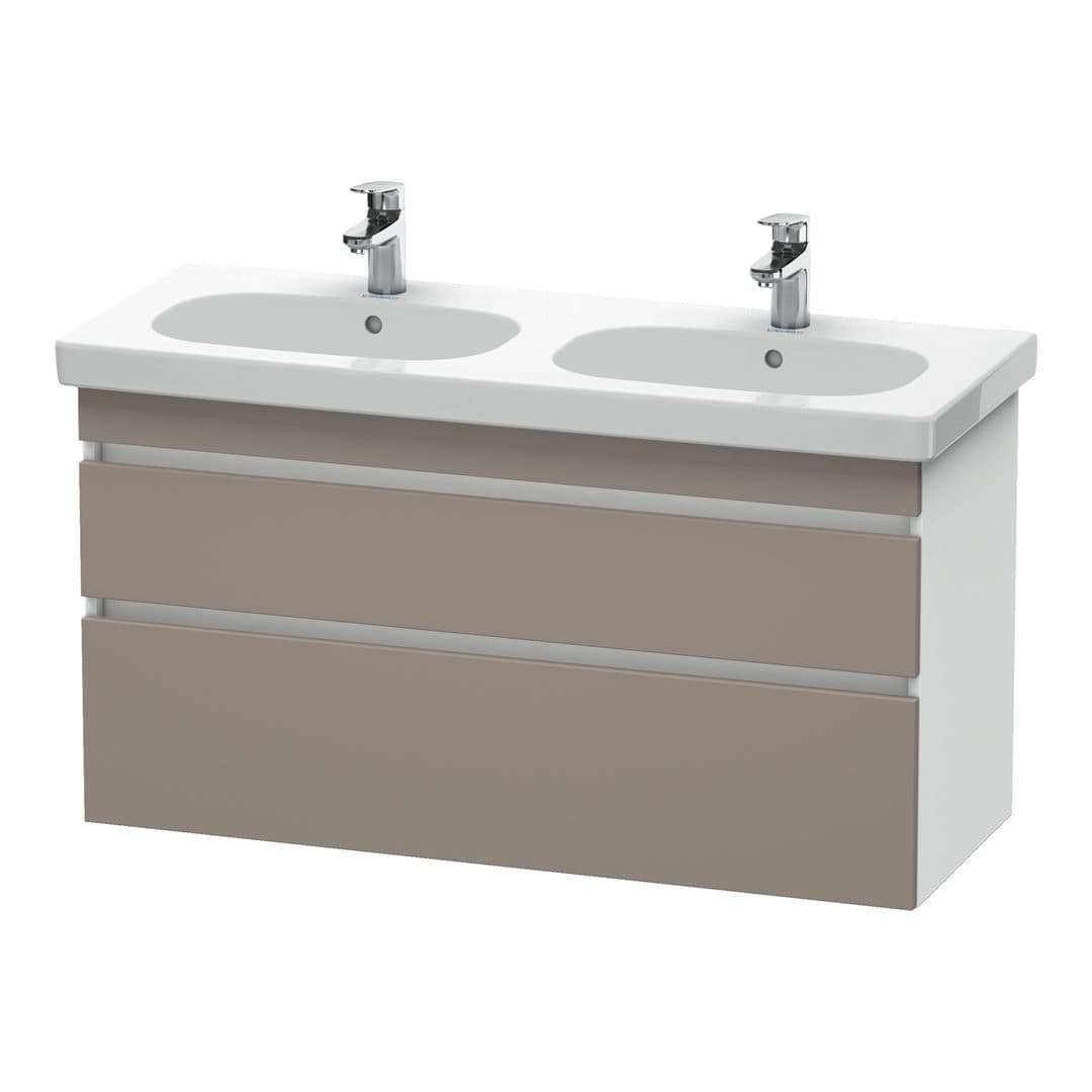 Duravit DuraStyle – Έπιπλο Νιπτήρα – 1150 mm, 2 συρτάρια, νιπτήρας κέντρο, σώμα White Matt – Basalte Matt, Decor (DS648604318)
