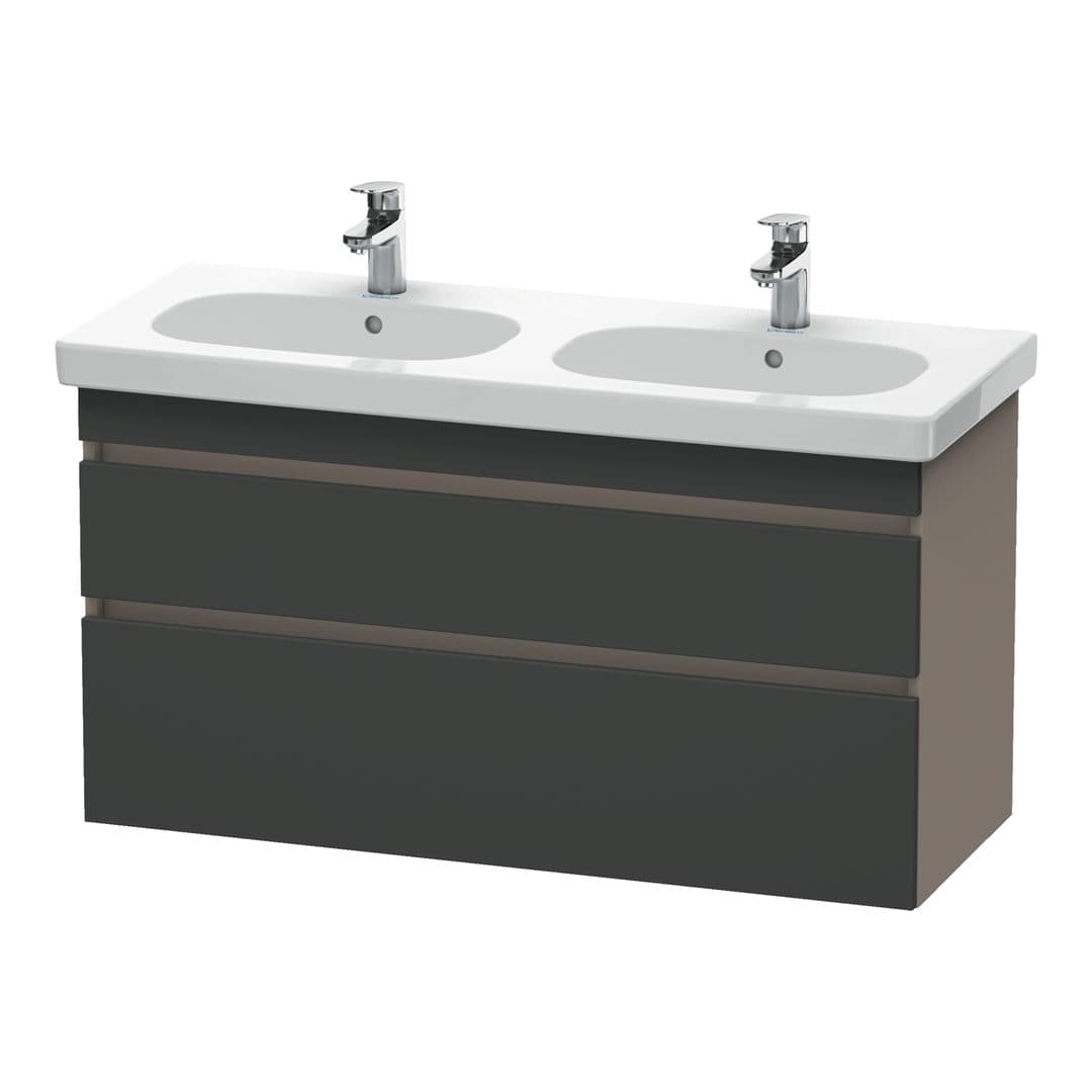 Duravit DuraStyle – Έπιπλο Νιπτήρα – 1150 mm, 2 συρτάρια, νιπτήρας κέντρο, σώμα Basalte Matt – Graphite Matt, Decor (DS648604943)