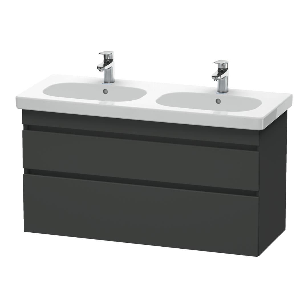 Duravit DuraStyle – Έπιπλο Νιπτήρα – 1150 mm, 2 συρτάρια, νιπτήρας κέντρο – Graphite Matt, Decor (DS648604949)