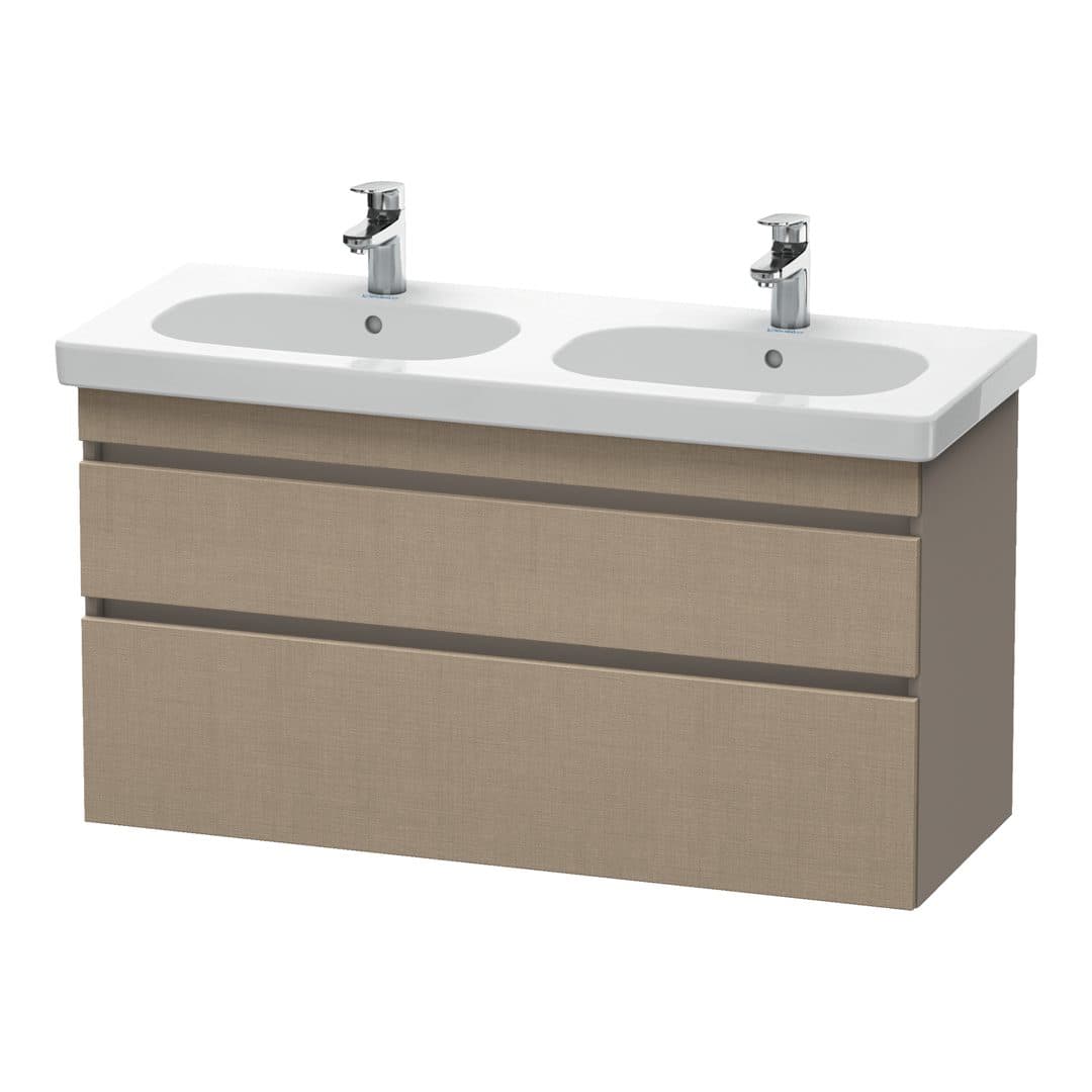 Duravit DuraStyle – Έπιπλο Νιπτήρα – 1150 mm, 2 συρτάρια, νιπτήρας κέντρο, σώμα Basalte Matt – Linen Matt, Decor (DS648607543)