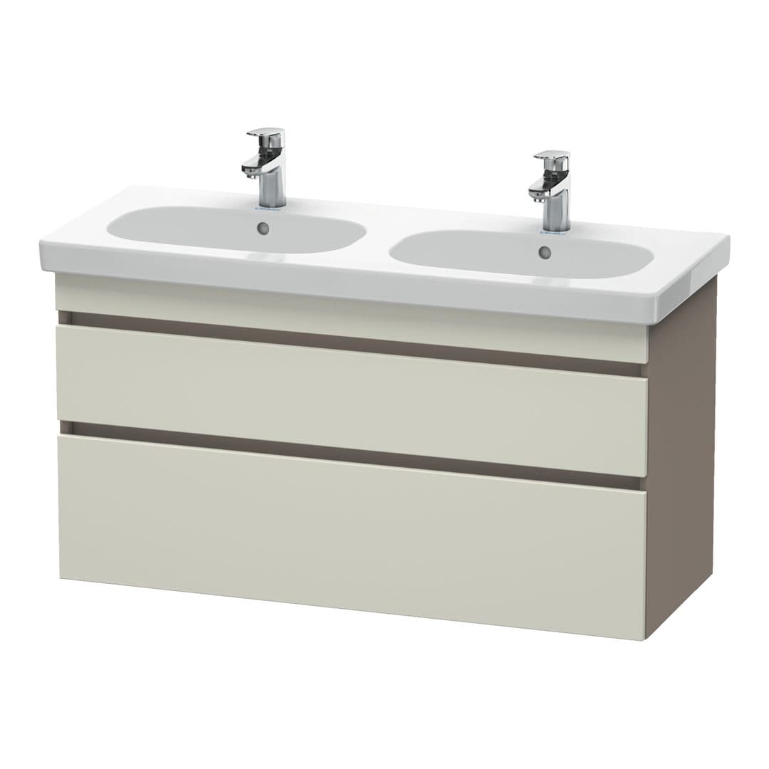 Duravit DuraStyle – Έπιπλο Νιπτήρα – 1150 mm, 2 συρτάρια, νιπτήρας κέντρο, σώμα Basalte Matt – Taupe Matt, Decor (DS648609143)