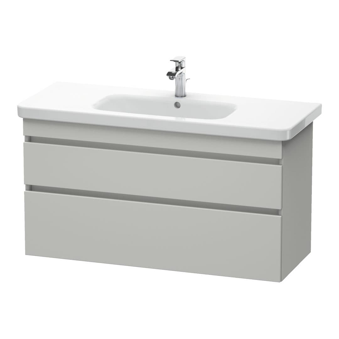 Duravit DuraStyle – Έπιπλο Νιπτήρα – 1130 mm, 2 συρτάρια, νιπτήρας κέντρο – Concrete grey Matt, Decor (DS649500707)