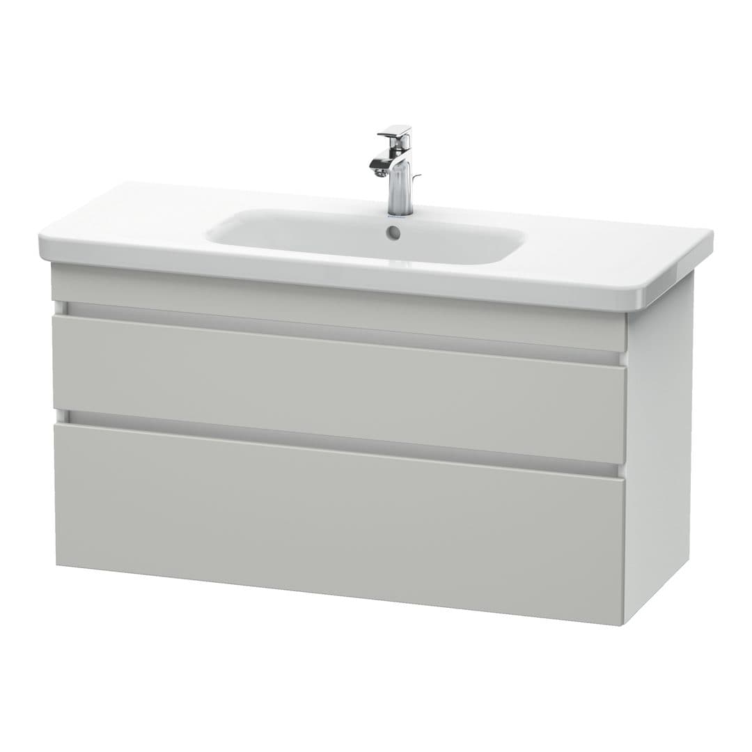 Duravit DuraStyle – Έπιπλο Νιπτήρα – 1130 mm, 2 συρτάρια, νιπτήρας κέντρο, σώμα White Matt – Concrete grey Matt, Decor (DS649500718)