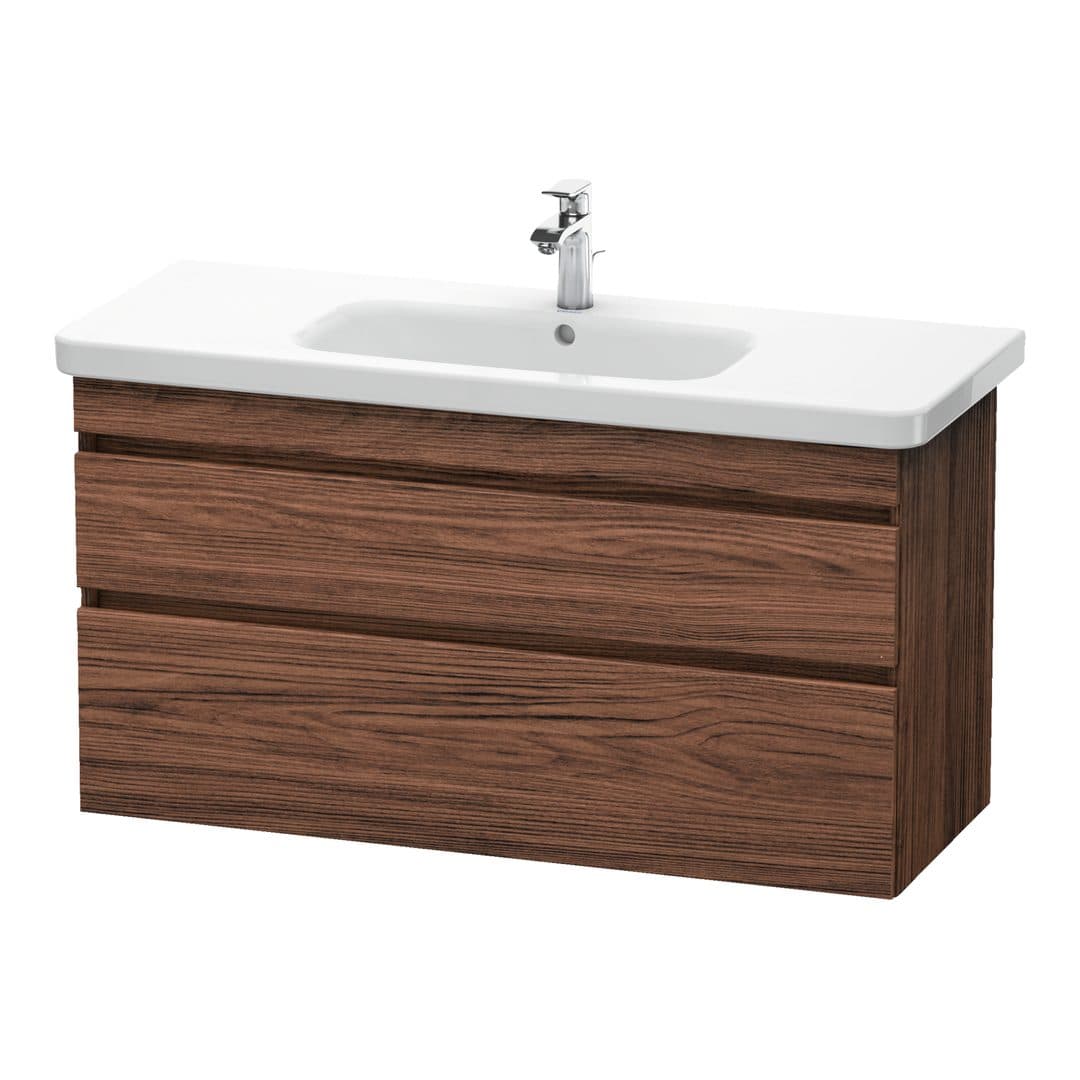Duravit DuraStyle – Έπιπλο Νιπτήρα – 1130 mm, 2 συρτάρια, νιπτήρας κέντρο – Walnut dark Matt, Decor (DS649502121)