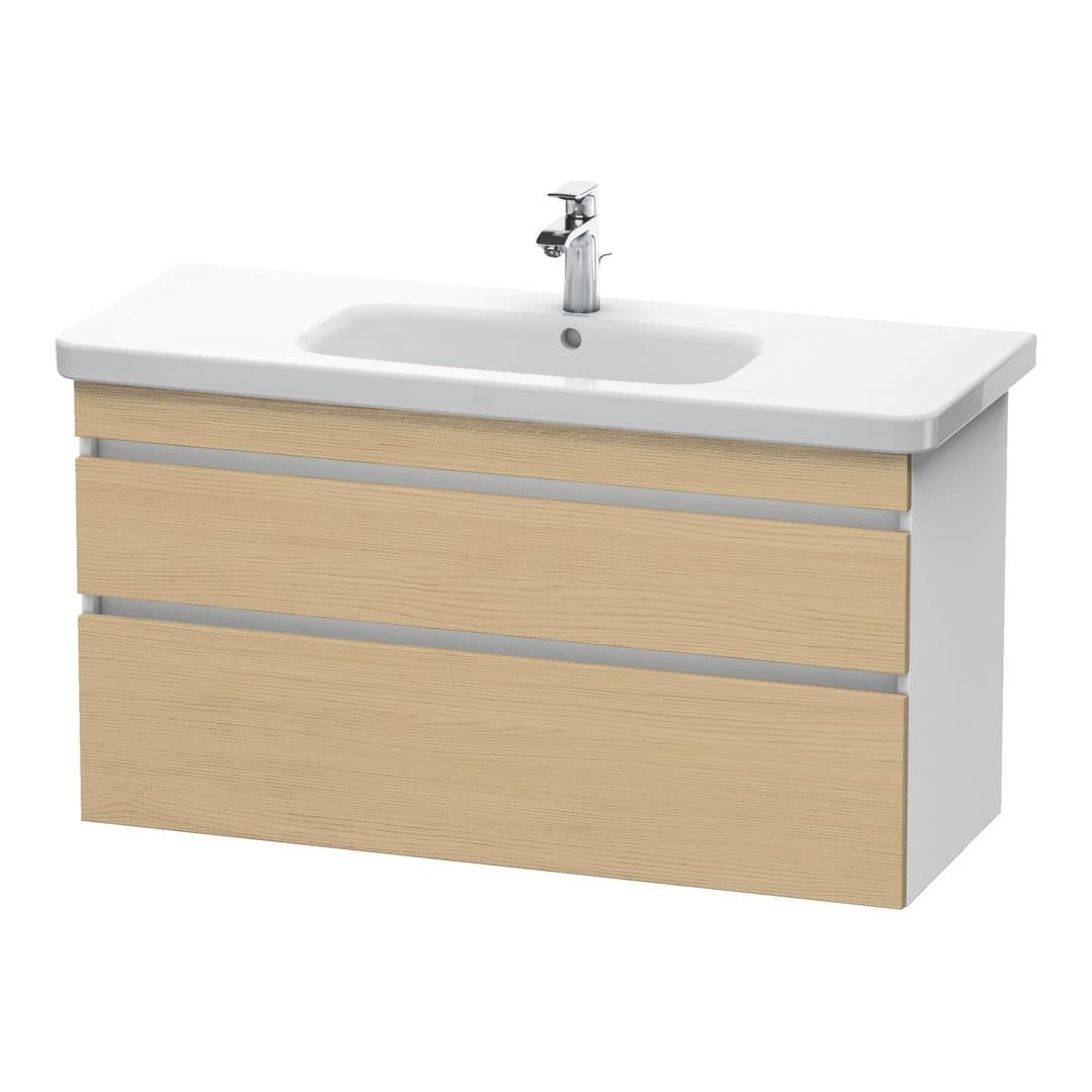 Duravit DuraStyle – Έπιπλο Νιπτήρα – 1130 mm, 2 συρτάρια, νιπτήρας κέντρο, σώμα White Matt – Natural oak, Decor (DS649503018)