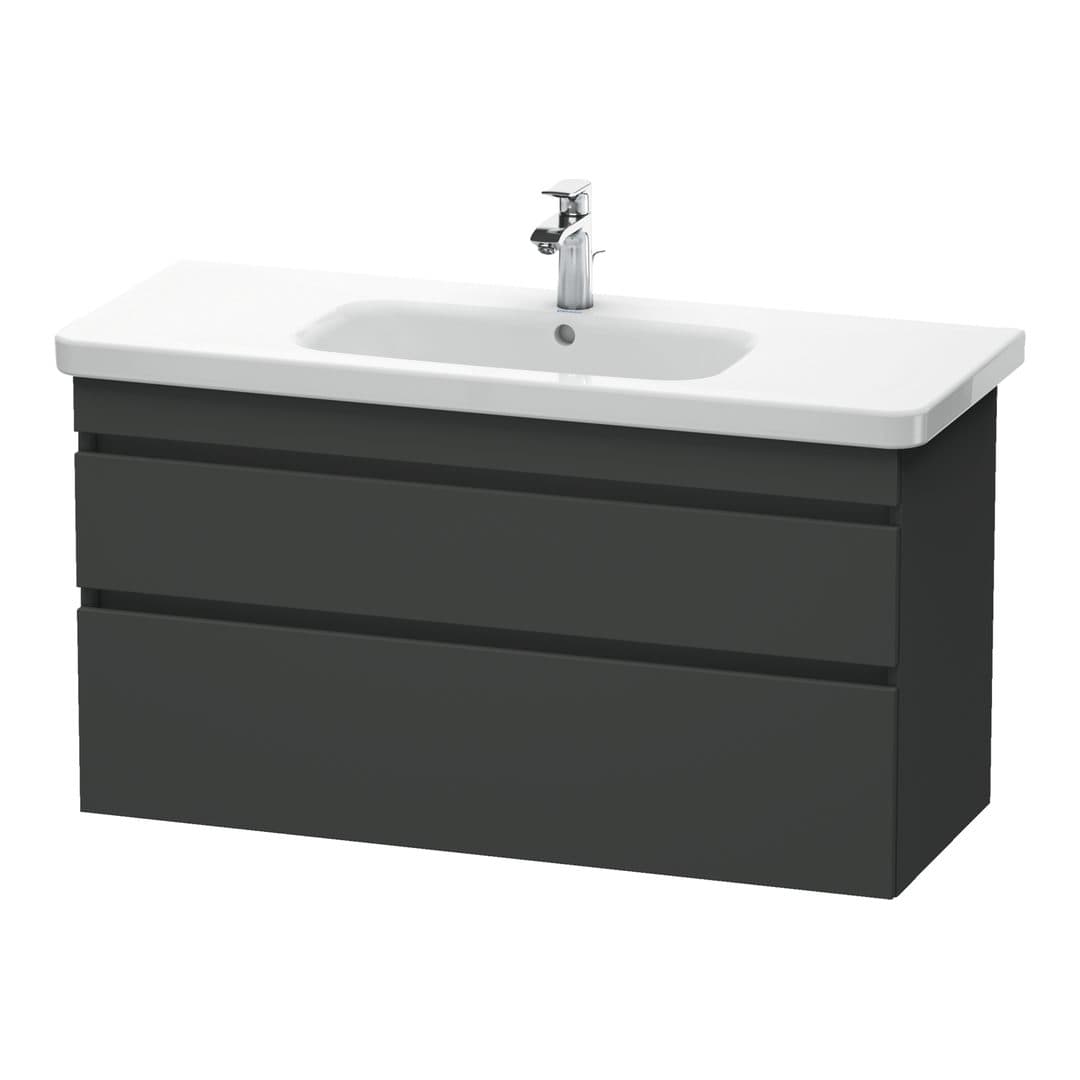 Duravit DuraStyle – Έπιπλο Νιπτήρα – 1130 mm, 2 συρτάρια, νιπτήρας κέντρο – Graphite Matt, Decor (DS649504949)