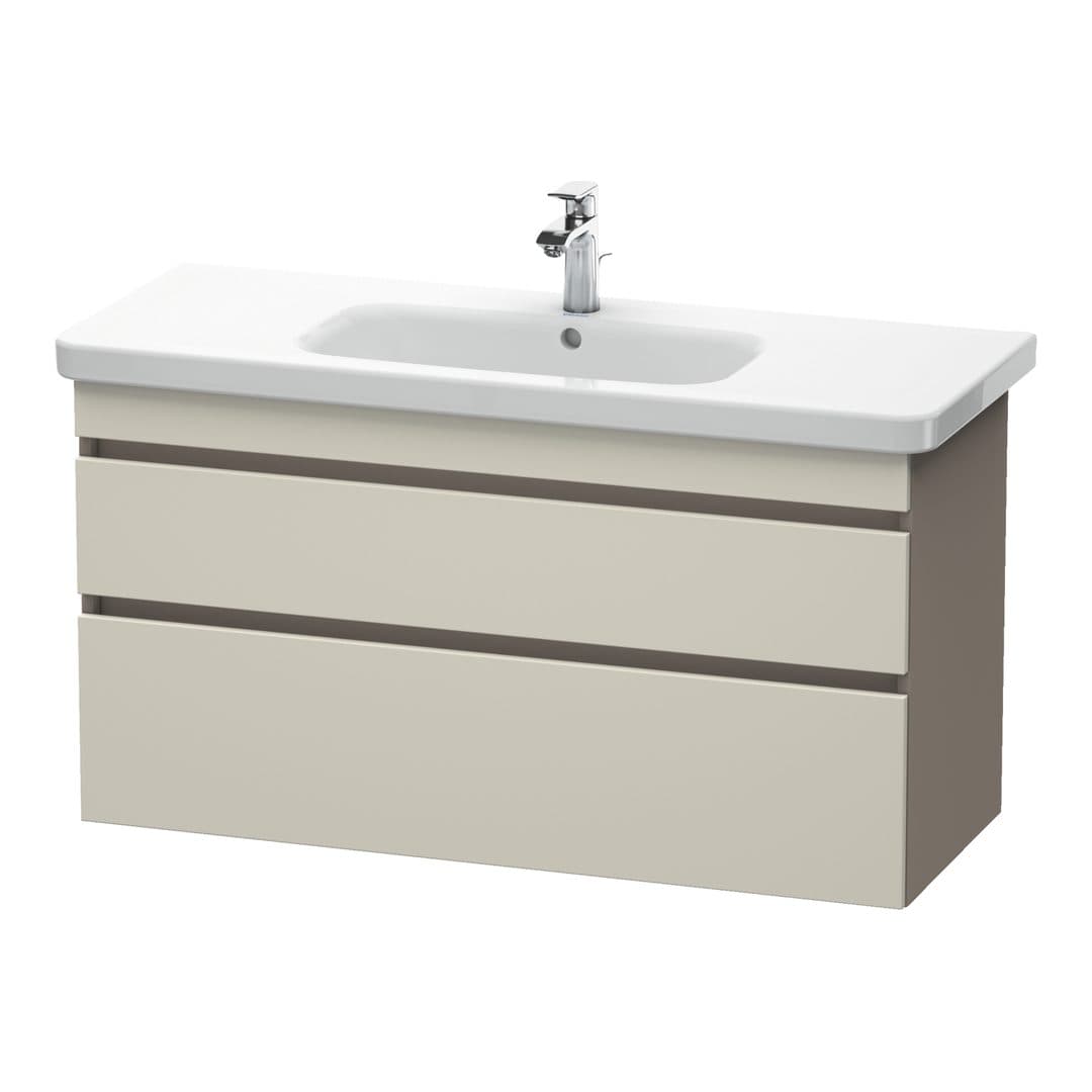 Duravit DuraStyle – Έπιπλο Νιπτήρα – 1130 mm, 2 συρτάρια, νιπτήρας κέντρο, σώμα Basalte Matt – Taupe Matt, Decor (DS649509143)