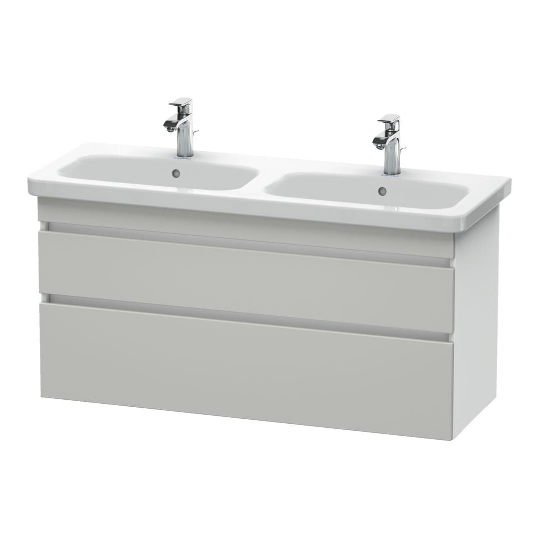 Duravit DuraStyle – Έπιπλο Νιπτήρα – 1230 mm, 2 συρτάρια, σώμα White Matt – Concrete grey Matt, Decor (DS649800718)