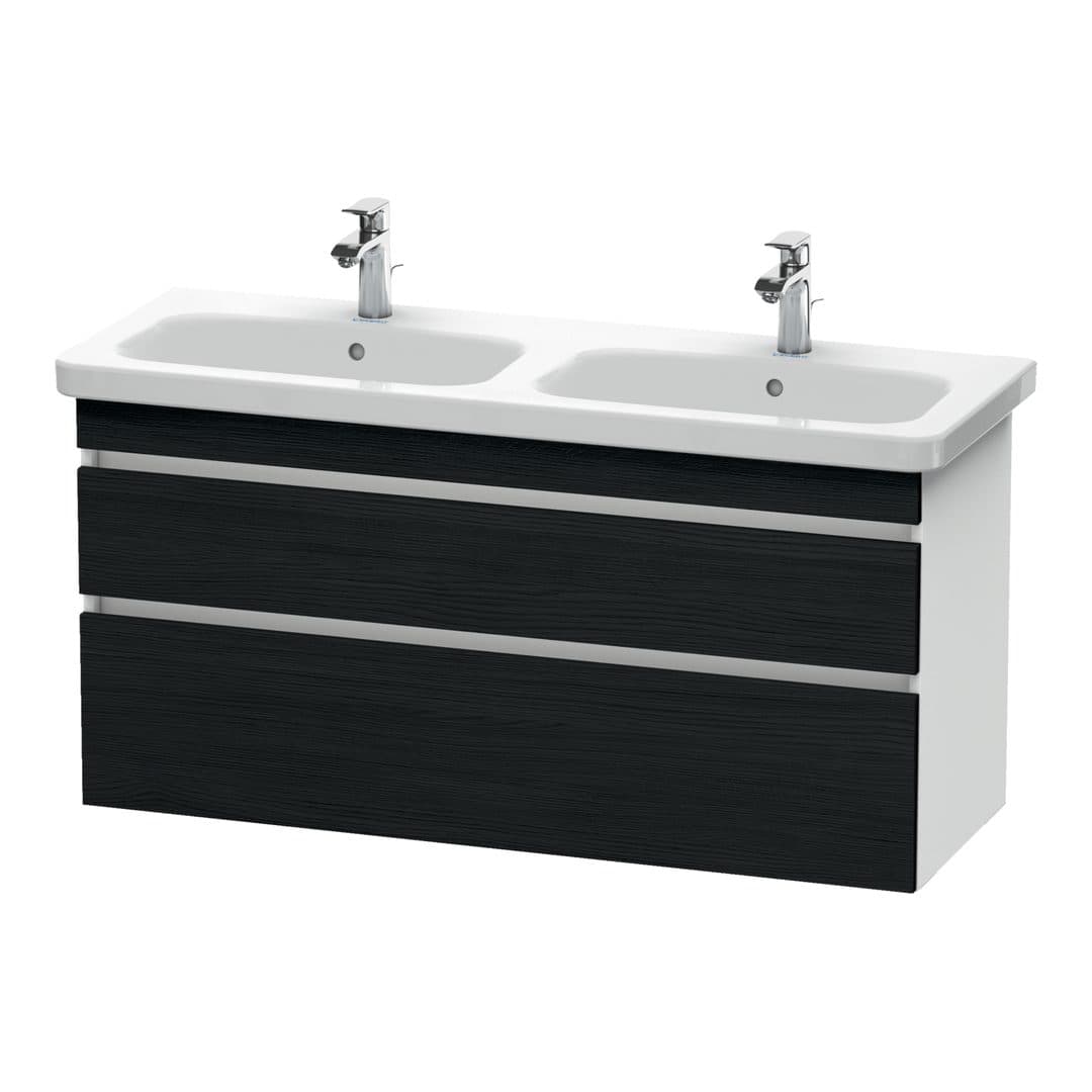 Duravit DuraStyle – Έπιπλο Νιπτήρα – 1230 mm, 2 συρτάρια, σώμα White Matt – Black oak Matt, Decor (DS649801618)