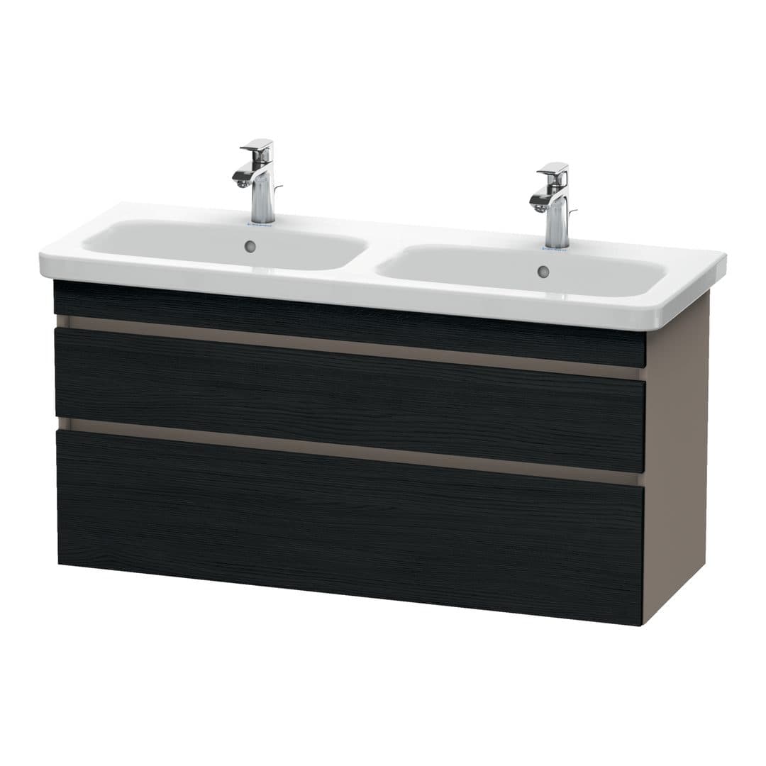 Duravit DuraStyle – Έπιπλο Νιπτήρα – 1230 mm, 2 συρτάρια, σώμα Basalte Matt – Black oak Matt, Decor (DS649801643)
