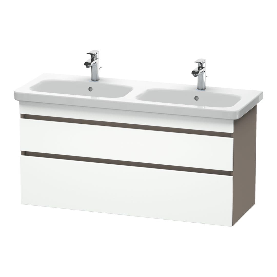 Duravit DuraStyle – Έπιπλο Νιπτήρα – 1230 mm, 2 συρτάρια, σώμα Basalte Matt – White Matt, Decor (DS649801843)