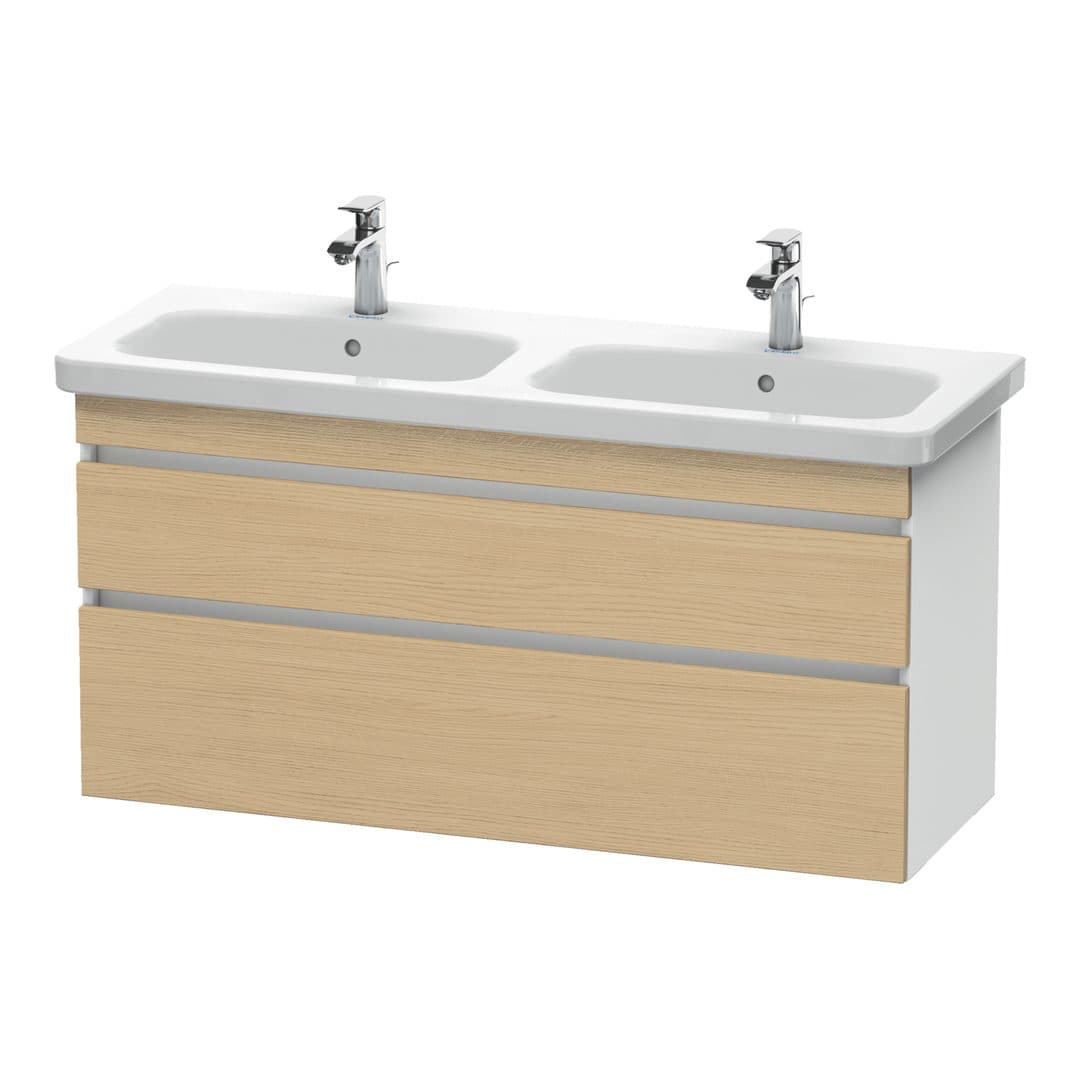 Duravit DuraStyle – Έπιπλο Νιπτήρα – 1230 mm, 2 συρτάρια, σώμα White Matt – Natural oak, Decor (DS649803018)