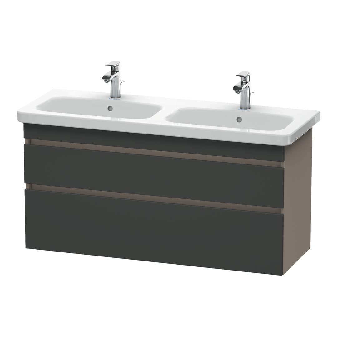 Duravit DuraStyle – Έπιπλο Νιπτήρα – 1230 mm, 2 συρτάρια, σώμα Basalte Matt – Graphite Matt, Decor (DS649804943)